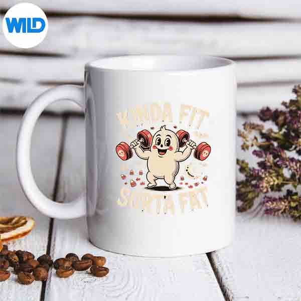 Kinda Fit Sorta Fat Gym Retro Cute Ghost Vintage Design for Cricut