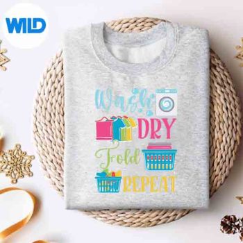 Laundry Wash Dry Fold Repeat Laundry Worker SVG PNG Download 4 LaundryWashDryFoldRepeatLaundryWorkersweater