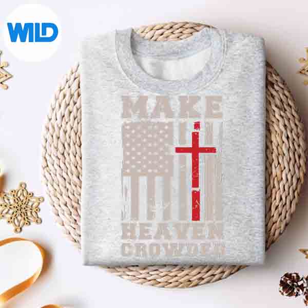 Make Heaven Crowded Christian Patriotic Cross American Flag SVG PNG Digital Design 2 Make Heaven Crowded Christian Patriotic Cross American Flag SVG PNG Digital Design - Image 2