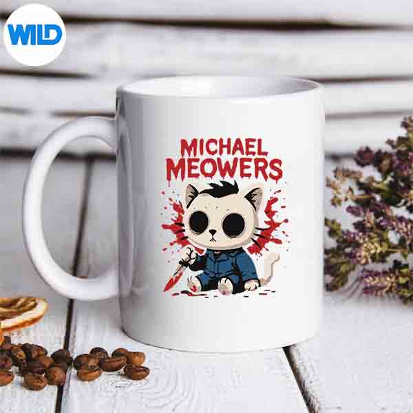 MichaelMeowersHalloweenCatHorrorParodyCatLoversmug