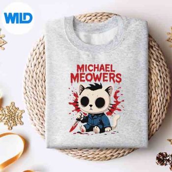 MichaelMeowersHalloweenCatHorrorParodyCatLoverssweater