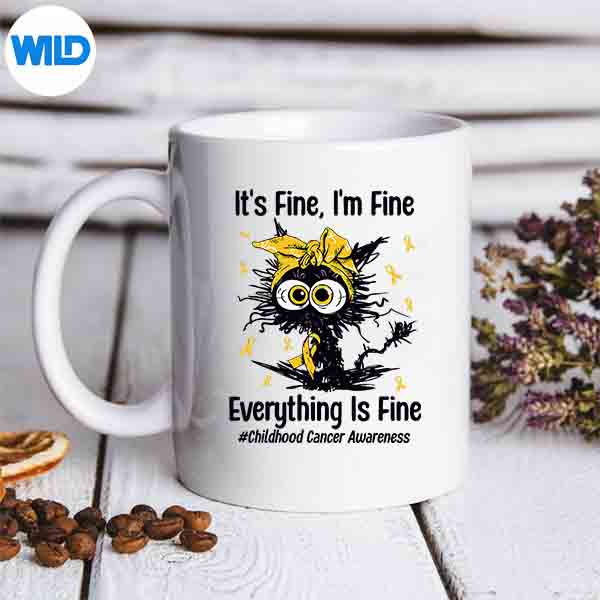 Motivational Childhood Cancer Awareness Cat Gold Ribbon SVG PNG 6 MotivationalChildhoodCancerAwarenessCatGoldRibbonmug