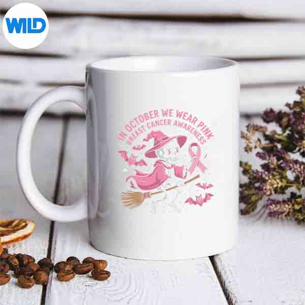 October Breast Cancer Awareness Skeleton Bats Print Silhouette SVG PNG Cut File 7 OctoberBreastCancerAwarenessSkeletonBatsPrintmug