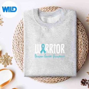 OvarianCancerWarriorAwarenessRibbonTealSurvivorsweater