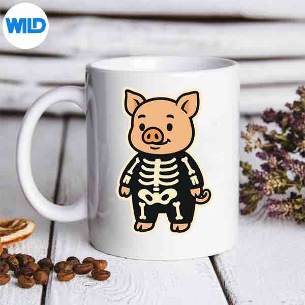 Pig Skeleton Costume For Girls Halloween SVG PNG Cut File 6 PigSkeletonCostumeForGirlsHalloweenmug