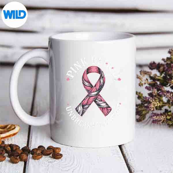 PinkBloodUnbreakableSpiritBreastCancerAwarenessmug