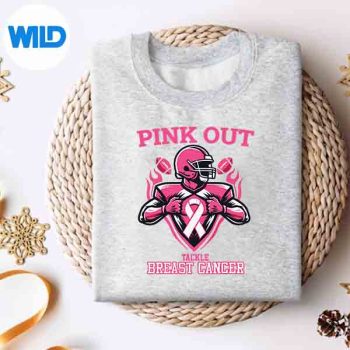 Pink Out Tackle Breast Cancer Awareness American Football Design for Cricut 4 PinkOutTackleBreastCancerAwarenessAmericanFootballsweater
