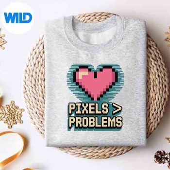 PixelsProblemsRetro8bitVideoGameLoversweater