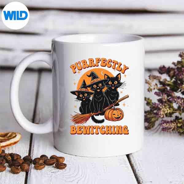 PurrfectlyBewitchingBlackCatHalloweenCatMommug