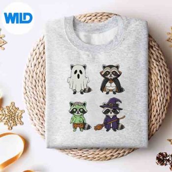 RaccoonGhostWitchZombieHalloweenCostumeForsweater