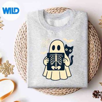 Radiology Ghost Halloween Xray Tech Radiologist Black Cat Vector Design 4 RadiologyGhostHalloweenXrayTechRadiologistBlackCatsweater