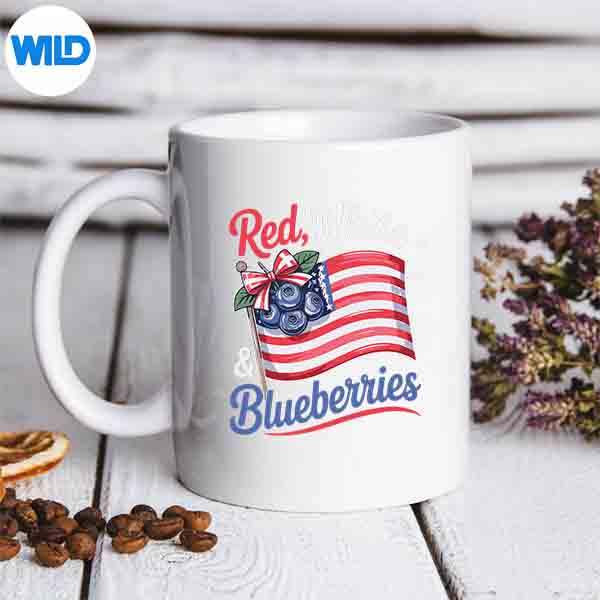 Red White Blueberries Coquette Flag Bow SVG PNG Cut File 7 RedWhiteBlueberriesCoquetteFlagBowmug