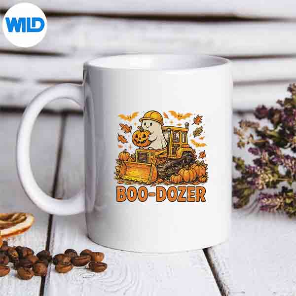 Retro Bulldozer Halloween Boo Dozer Construction Truck SVG PNG Cut File 6 RetroBulldozerHalloweenBooDozerConstructionTruckmug