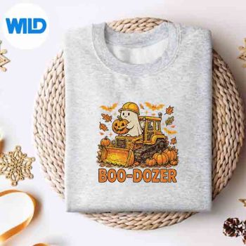 Retro Bulldozer Halloween Boo Dozer Construction Truck SVG PNG Cut File 4 RetroBulldozerHalloweenBooDozerConstructionTrucksweater