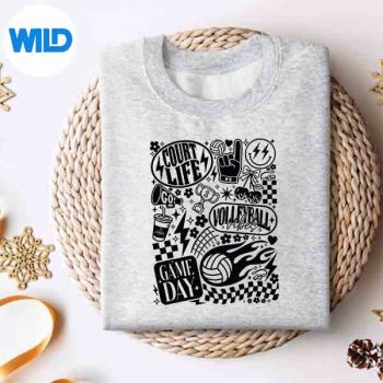 RetroCheckeredVolleyballGameDaysweater