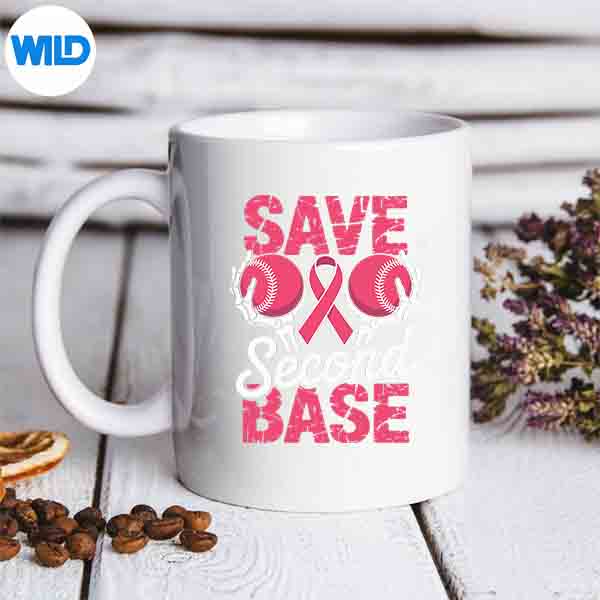 Save2ndBaseBaseballBreastCancerAwarenessmug