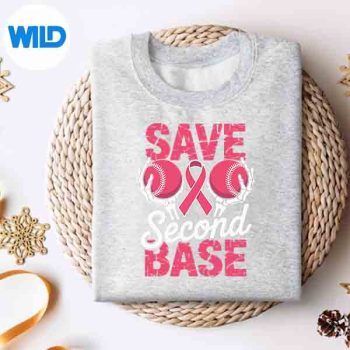 Save2ndBaseBaseballBreastCancerAwarenesssweater