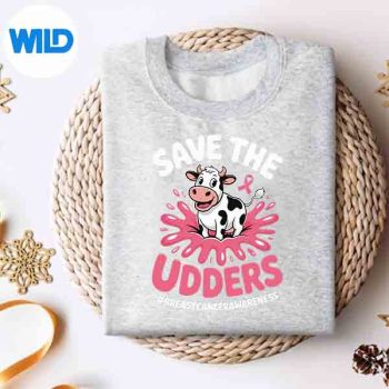 Save The Udders Cute Cow Pink Ribbon Breast Cancer Warrior Love PNG SVG for Cricut 4 SaveTheUddersCuteCowPinkRibbonBreastCancerWarriorLovesweater