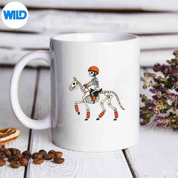 Skeleton Horse Riding Halloween Costume Girl SVG Cut File