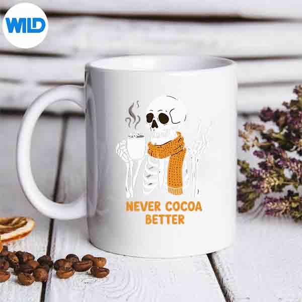 Skeleton Hot Chocolate Halloween Cozy Cocoa Vibes SVG PNG Digital Design 6 SkeletonHotChocolateHalloweenCozyCocoaVibesmug