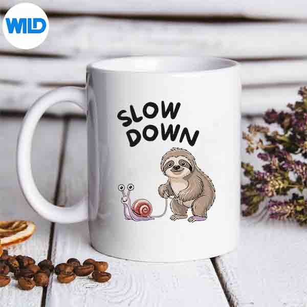 Slow Down Snail Sloth Vintage SVG PNG 7 SlowDownSnailSlothVintagemug