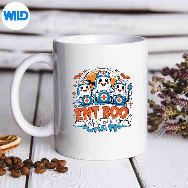 Spooky Ent Boo Crew Nurse Halloween Ghost Otolaryngology Digital Design 6 SpookyEntBooCrewNurseHalloweenGhostOtolaryngologymug