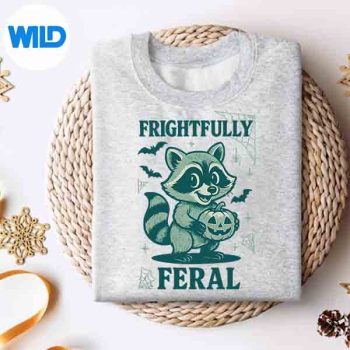 SpookyFeralHalloweenRaccoonTrickOrTreatsweater