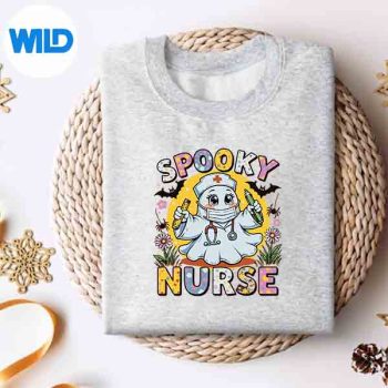 SpookyNurseGhostHalloweenCuteNursingLoverssweater