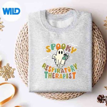SpookyRespiratoryTherapyRtGhostHalloweenCrtRrtNursesweater