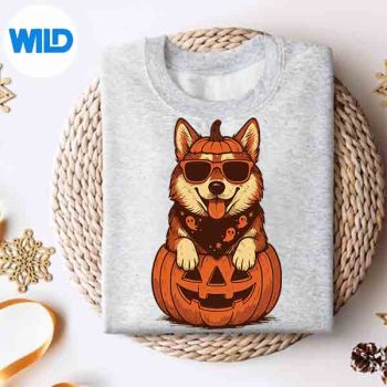 SpookySiberianHuskyPumpkinHalloweenHuskiesDogLoversweater