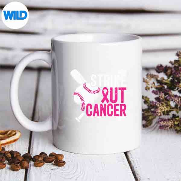 StrikeOutBreastCancerBaseballWarriormug