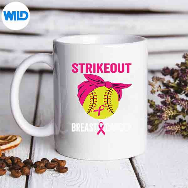 StrikeOutSoftballBreastCancerAwarenessMessyBunmug