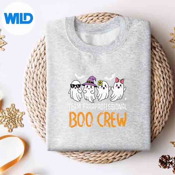 Alternative view of Team Paraprofessional Boo Crew Ghost Halloween Para Costume Silhouette SVG PNG Cut File