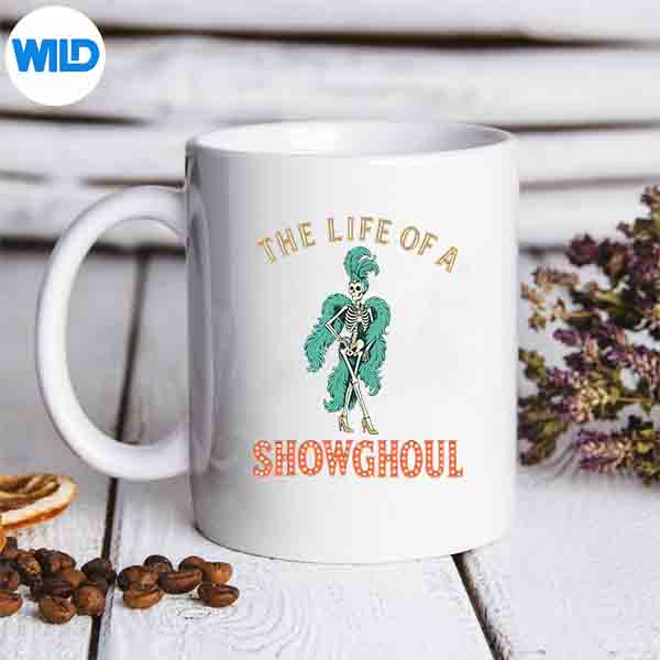 TheLifeOfAShowghoulRetroHalloweenShowSkeletonGirlmug