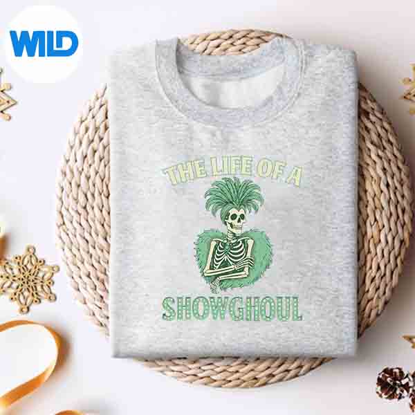 Alternative view of The Life Of A Showghoul Retro Halloween Show Skeleton Girl SVG PNG Digital Design