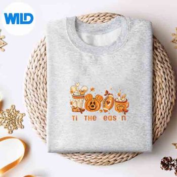 TisTheSeasonAutumnHalloweenPumpkinFallDrinksweater