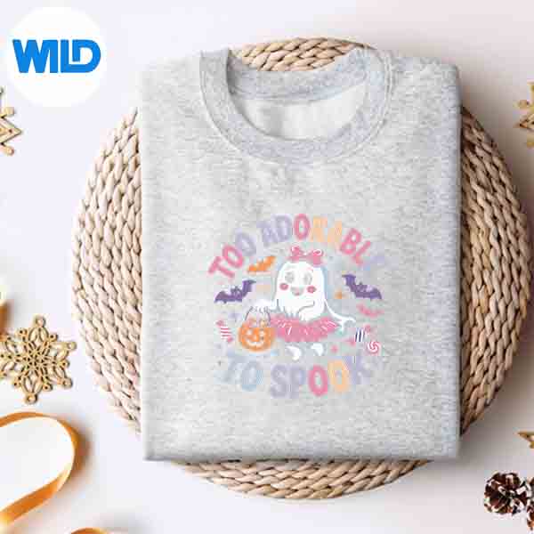 Too Adorable To Spook Cute Ghost Girls Halloween Design for Cricut 2 Too Adorable To Spook Cute Ghost Girls Halloween Design for Cricut - Image 2