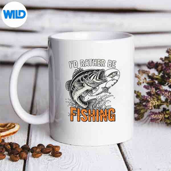 VintageIdRatherBeFishingBassDadmug