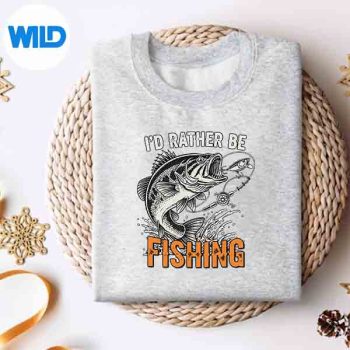 VintageIdRatherBeFishingBassDadsweater