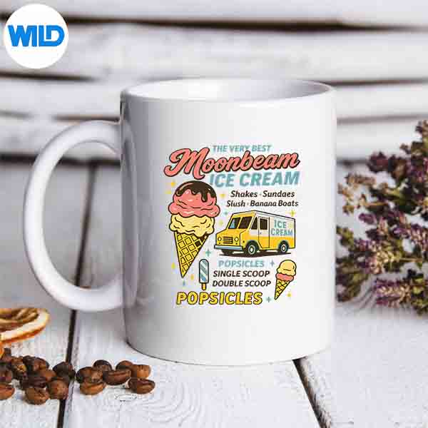 VintageMoonbeamIceCreamTruckRetroDoubleScoopPopsiclemug