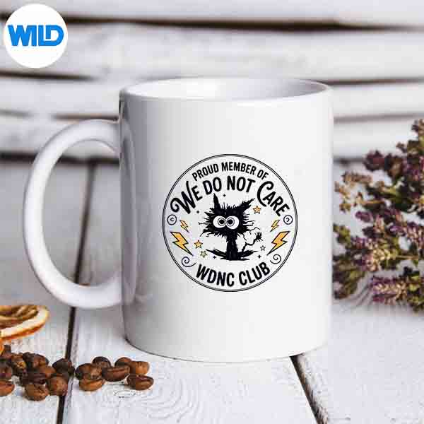 WeDoNotCareClubBlackCatmug