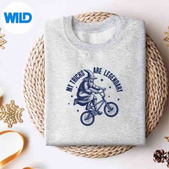 WizardRidingBmxBikeFantasyLegendaryTrickssweater