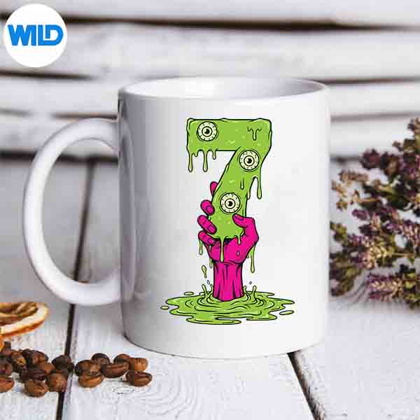 67HalloweenCostumeNumber7SevenMemeForGenAlphamug