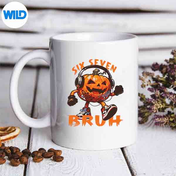 67 Halloween Six Seven Meme Brainrot Pumpkin Bruh SVG Cut File 7