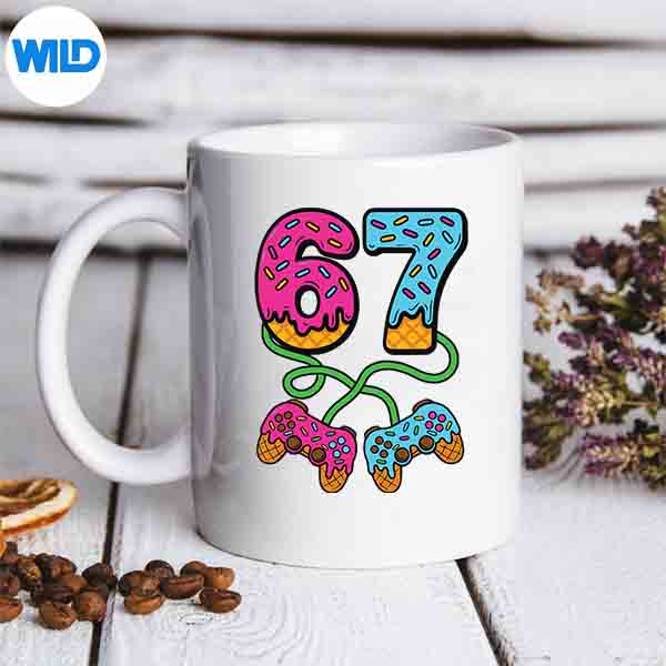 67 Ice Cream Drip Meme Gamer Six Seven Gen Alpha Slang SVG PNG Download 6