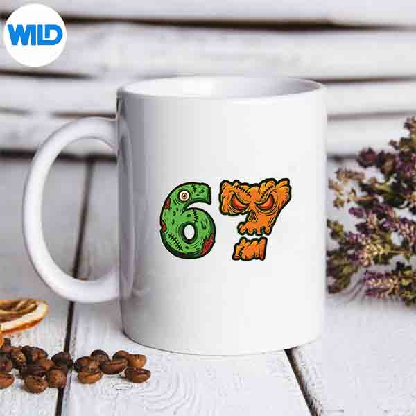 67 Zombie Pumpkin Six Seven Halloween Meme Costume SVG PNG Digital Download 6