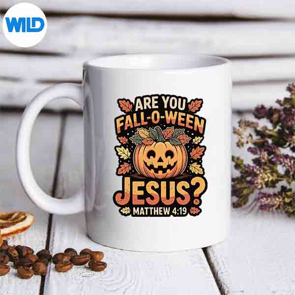 AreYouFalloweenJesusChristianHalloweenPumpkinmug