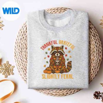 AutumnThankfulGratefulSlightlyFeralRaccoonFallsweater