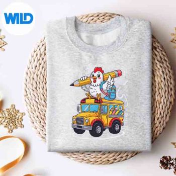Back To School Chicken School Bus 100 Days Of School SVG PNG Download 4 BackToSchoolChickenSchoolBus100DaysOfSchoolsweater
