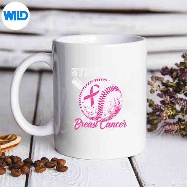 BaseballStrikeOutBreastCancerAwarenessPinkWarriormug